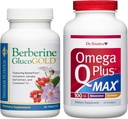 Dr. Whitaker s Berberine GlucoGold ar 1500mg BerberPure Berberine, Cinnamon, Crominex PLUS Dr. Sinatra s Omega Q Plus MAX Advanced Heart Health Support with 100mg CoQ10, Turmeric, un vēl