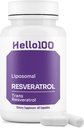 Augstas tīrības Liposomālais Trans Resveratrol Papildinājums - Katra 250 mg kapsula pārsniedz 98% organisko Resveratrol Papildinājums - Antioksidants Liposomālais Resveratrols, Vegan - 60 kapsulas