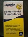 Equate Hemorrhoidal Supozitorius 24 Ct by Equate