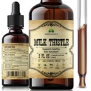 HERBALICOUS Milk Thattle ekstrakts - All-Natural Cleanse and Detox papildinājums aknu atbalstam, imūnās sistēmas uzlabošanai un ādas veselībai - Silymarin Uztura papildinājums - 2 fl Oz