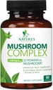 Sēnes smadzeņu papildinājums 1330 mg - 10 in 1 Augsta stipruma sēņu komplekss ar Lions Mane, Turcija Aste, Reishi, Cordyceps, Chaga & Brain Nootropic Complex for Memory & Focus Support - 60 kapsulas