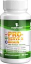 PRO-Nerve & Smadzenes • All-Natural Herbal Papildinājums Atmiņas, nervu sistēmas, kuņģa, Colon, Digestive Tract, Klīniski Studedied Lauvas Mane Sēņu ekstrakts, Vegan, Ne-GMO, ASV Made, 60 tabletes
