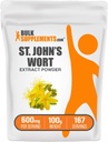 BulkSupplements.com St. John's Wort Extract - divšķautņu asinszāles papildinājums, augu izcelsmes papildinājums kokam - Vegan & Gluten Free, 600mg uz vienu Kalpotāju, 100g (3.5 oz) (1. iepakojumā)