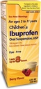 Taro bērnu Ibuprofēna suspensija iekšķīgai lietošanai 100 mg uz 5 ml, 4 Fl Oz, sāpju relivera un drudža reduktors 2-11 gadu vecumam, bez krāsvielām, Berry Flavor