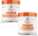 The Genius Brand - Genius Sēnes un kofeīna Papildinājums Bundle - Lion's Mane, Reishi un Cordyceps - Ilgstoša atbrīvot kofeīns