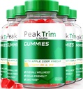 (5 Pack) PeakTrim Keto Gummies, Official PeakTrim Keto ACV Gummies, All Natural Keto Gummy, Apple Cider Etiķis 1000MG, Maksimālā stipruma Svara zudums papildinājums, lai atbalstītu fitnesa, Review (300 Gummies)