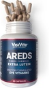 VisiVite areDS luteīna acu vitamīnus - luteīna piedevas acīm bez beta-karotīna - luteīns acīm - acu piedevas pieaugušajiem - 60 kapsulas