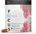 Halceon Wellness Mushroomies - Lion's Mane Sēnes un L-Teanīna Papildinājums smadzeņu veselībai - Nootrops Sēņu Papildinājums - Ne-GMO Vegan Lion Mane Sēņu Gumijas Focus - 60 Count