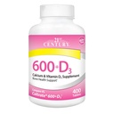 21. gadsimts Kalcija Plus D papildinājums Tabletes, 600 mg, 400 Skaits