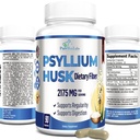Psyllium Husk Diētiskā Fiber papildinājums 2175mg, Ne-GMO, 90 kapsulas