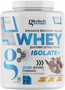 GLIMLACH Whey Extra Strength Isolāts + Olbaltumvielu pulveris muskuļu atbalstam un atjaunošanai, Veģetārie - primārais avots Sūkalu Izolāts (4.4LBS, Šokolāde)