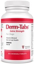 Derm Tabs Extra stiprums suņiem - Dabiskā eļļa, vitamīni, minerālvielas, un antioksidanti - Atbalsts veselīga āda un samazināt Shedding -60 košļājamās tabletes