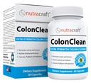 Nutracraft ColonClean #1 Colon Detox un Aizcietējums Relief - Sanna, Cascara Sagrada, Psillijs, MCT, Alveja un probiotikas - 30 kapsulas