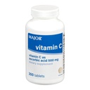 MAJOR C-500 mg vitamīns Askorbīnskābe - jauna formula - C vitamīna tabletes - uztura bagātinātājs - 300 skaits (1 iepakojums)