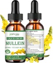 Mullein pilieni uz plaušām, spēcīgs plaušu attīrošais detokss uz smēķētājiem, organisks Mullein un hlorofila pilieni uz plaušām, Mullein Leaf ekstrakts uz plaušām un bronhijām, respiratorā veselība, imūnā Boost 2 FL/OZ