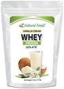 Z Natural Foods Vanilla Cream Sūkalu olbaltumvielu izolāts, Nutrition-Rich, Flavorful Olbaltumvielu pulveris sirds veselībai un imunitātei, Great Tea, Coffee, Smoothie, Non-GMO, Gluten-free, Kosher, 5 mārciņas