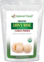 Z Natural Foods Organic Lion’s Mane Sēņu ekstrakts Pulveris, Vitamīn-Rich Superfood Pulveris, Perfekts tējas un gludumiem, Non-GMO, Vegan, Gluten-free, Kosher, 1 lb.
