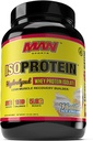 Cilvēka sports ISO-proteīns Hidrolizēts 100% Pure Whey Protein Izolāta pulveris, Vanilla Ice Cream, 1.32 Dzērieni (20 dienu piegādes)