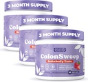 ColonSweep - zemeņu aromatizēta probiotikas Psyllium Husk pūderis Colon Cleanser,7,8 oz. Fiber Papildinājums Atbalsts Gut veselībai - tīrīt uzputošanas Reliefs & Detox- 30 Kalpojumi (iepakojums no 3)