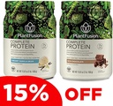 AugsFusion Complete Plant Based Pea Protein Powder Bundle, Non-GMO, Vegan, bez piena, bez lipekļa, bez sojas, bez alerģijas, bez w/digestive enzīmi, uztura papildinājums, Vanilla Bean un šokolādes 1 Pound