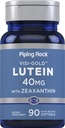 Piping Rock Lutein with Zeaxanthin 40mg  - 90 Softgels -- Acu veselības papildinājums no Marigold Extract -- Non-GMO, bez glutēna