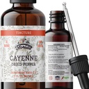 Cayenne Tincture Extract, Organic Cayenne (Capsicum annuum) Kaltēti pipari – dārzeņu glicerīns – ne-GMO – 2oz