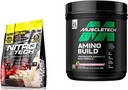 MuscleTech Nitro-Tech Sūkalu Olbaltumvielas Pulveris Izolāts un peptīdi; proteīns + kreatīns muskuļu Gain & BCAA Aminoskābes + elektrolītu pulveris Amino Build 7g BCAAs + Elektrolītu atbalsts