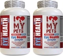 I LOVE MY PTS LLC Suņu acu veselības bagātinātāji - Suņu acu veselības komplekss - Premium Formula - Vet Ieteicamā - Suņu dzērveņu - 2 pudeles (120 Ārstniecības)