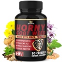 BMVINVOL Horny Kazas Nezāļu kapsulas ar Maca, žeņšeņa, Tribulus Terrestris, Ashwagandha, Black Pepper - 90 Skaits 3 mēnešu piegādes