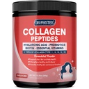 Multi-kolagēna peptīdi Pulveris ar probiotikām - I II III V X tips - Hidrolizēti kolagēna peptīdi ar multivitamīniem, hialuronskābe un biotīns - Atbalsts ādas matu nagu locītavas & Gut, 35 Kalpo