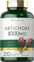 Carlyle Artichoke Extract Capsules 8000mg - 200 Skaits -- Non-GMO, bez lipekļa Papildinājums