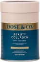 DOSE & CO. Skaistuma kolagēns ar hialuronskābi un C vitamīnu matiem, ādai un nagiem, nepārziepjojams - 9oz pulvera papildinājums