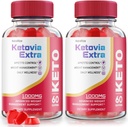 (2 Package) Ketovia Extra Gummies - Ketovia Extra ACV Gumies, Ketovia ACV Gummies Advanced Weight Loss, Maksimālā stipruma papildinājums, Ketovia Keto + ACV Gummy, Keto Via Extra Reviews (120 Gumies)