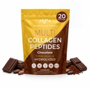 Veselīgas un dzīvas olbaltumvielas – hidrolizēti multikolagēna peptīdu pulveri I, II, III, V un X tipi – ar zāli baroti liellopi, savvaļas ganāmpulks, bez lipekļa (šokolāde, 8 oz)