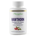 Paradīzes ārstniecības augi Hawthorn Berry, aktīvais veselā spektra ekstrakts, īpaši spēcīgas, īpaši tīras, vegānas, ne-GMO, bez lipekļa, 60 veģetārās kapsulas