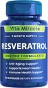 Resveratrol papildinājums 1200mg High potenci - Organic Trans Resveratrol with Enhanced Absorbcija šūnu un kognitīvās veselības bagātinātāji - ne ĢMO Salīdzināt Tas 1200 mg citiem 500mg vai 1000mg