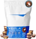 XEELA Augu bāzes Vegan Olbaltumvielu pulveris - neatkarīgi pārbaudīts - 25g augsts proteīns, pīļu proteīns vīriešiem un sievietēm - Vitamīni un minerālvielas, neĢMO, bez piena un glutēna, ar zemu oglekļa saturu un zemu tauku saturu (Peanut Sviesta kauss)