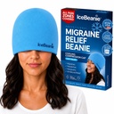 IceBeanie Migraine Relief Cap, kā Seen uz Haizivju Tank, Soft & Stretchy Gel Tension Galvassāpes Relief Cap, Extended Dzesēšanas Hangover Ledus Cepure, Beznoguršu Galvas Wrap Aplauzt, Galvassāpes Migraine Maska