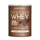 Dizainera labsajūta, Designer Whey, dabas sūkalu olbaltumvielu pulveris ar probiotikām, Fiber, un Key B Vitamins enerģijai, bez lipekļa, Gourmet Šokolāde, 12oz