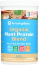 Amazing Grass Organic Plant Protein Blend: Vegan Protein Powder, New Protein Superfood Formula, All-In-One Nutrition Shake with Beet Root, Pure Vanilla, 11 Kalpo
