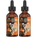 Liposomālais sēņu komplekss Drops 2000 MG - 20 Organic Mushroom Extracts - Advanced Liquid Formula for Immunity, Cognitive and Memory - Lions Mane Papildinājums, Reishi, Cordyceps, Chaga, 60 Servings