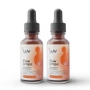 LUV health Flow Drops® – Enerģijas papildinājums fokusam, Garīgajai skaidrībai un Imūnsupportam - Adaptogēnas Sēnes ar Lion’s Mane, Cordyceps, Reishi, Chaga & Turkey Tail – Vegan, Ražots ASV 60 Servējumi