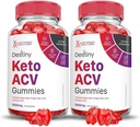 Attaisnotas laboratorijas (2 Pack Destiny Keto ACV Gumies Advanced Formula 1000MG Destiny Keto Gummies Apple Sidra Etiķis Formulēts ar granātābolu biešu sulu pulveris B12 Vegan Non GMO 120 Gumys