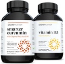 SMARTERNUTRITION Kurkumīns - potence un absorbcija + uz augiem balstīts vitamīns D3 Imūnais atbalsts ar Vegan K2 kompleksu