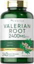 Carlyle Valerian Root Kapsulas 2400mg - 240 Skaits -- Ārstniecības augu ekstrakts papildinājums -- No-GMO, bez lipekļa