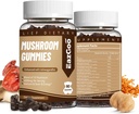 Sēnes Gumijas Papildinājums - ar Ashwagandha, Lions Mane, Šitake Sēnes, Turcija Aste, Chaga, un Cordyceps Sēnes Imūnās veselības, Mood & Stress Support (180 Gumijas)
