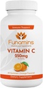 Vitamīns C Gumies, 250mg uz vienu Kalpotāju, 60 Grāfs, Vegan, Antioksidants, Imūnsupport, Muskuļi, Locītavas; bērniem un pieaugušajiem; Orange Flavor