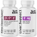 Aknu un nieru veselības papildinājums – Complete Body Cleanse Detox Atbalsts atlieku atkritumiem, ūdens bilance, remonts, un labsajūtu