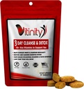 VITINITY 3 Day Detox - Dabīgs vesels ķermenis Detox tabletes - Colon tīrīt gremošanas veselību - augu papildinājums svaram, uzpūšanās, un aizcietējums atvieglojums - ābolu sidra Etiķis un kajēnas pipari (1)