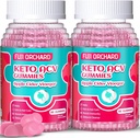 Keto ACV Gumijas svara zudums - Delicious 1500MG Apple Sidra Etiķis ar māti, Probiotikas, Vitamīni B6 & B12, Vegan & Non-GMO - Atbalsta Metabolisma un tauku dedzināšana sievietēm, 120 Vegan